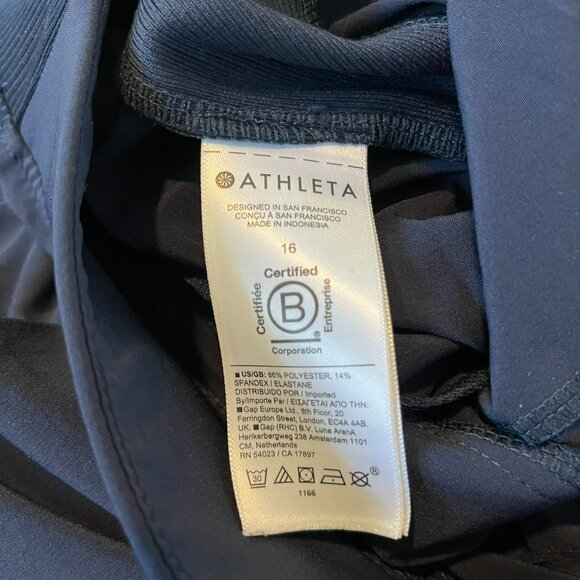 NWOT! Athleta Brooklyn Mid Rise Ankle Pant, Navy Blue, Size 16 - Picture 12 of 15